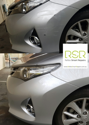 bumper scratch repair by Reflex Smart Repairs Canberra